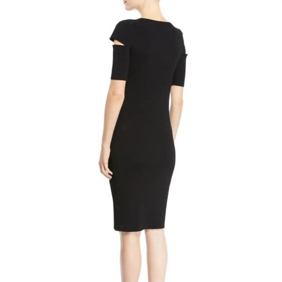 Helmut Lang Slash Short-Sleeve Crewneck Dress - Picture 2 of 3